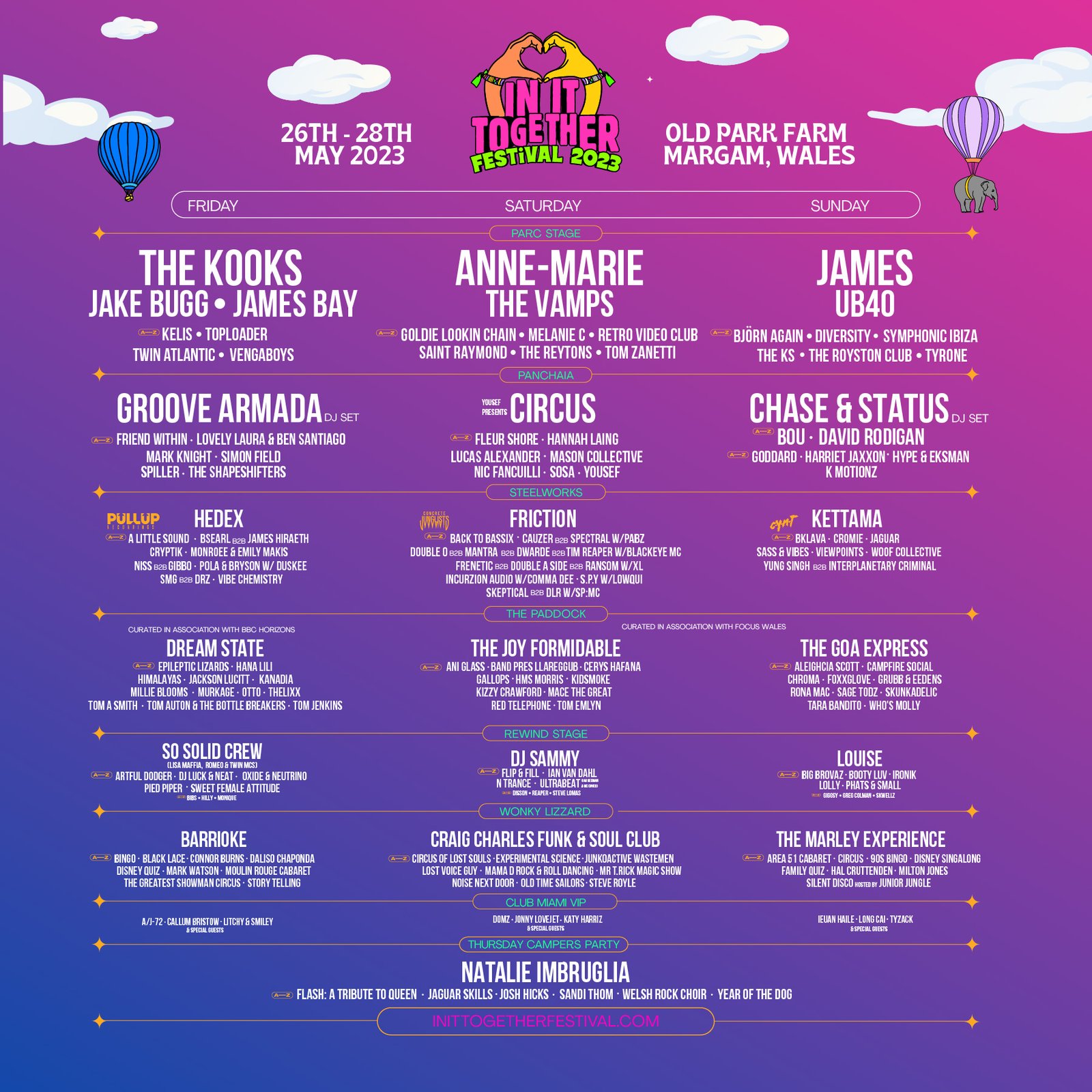 In it together festival line up